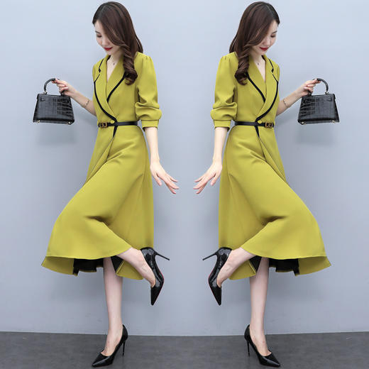 新款时尚，风衣连衣裙外套（配皮带）HR-LMYS539 商品图1