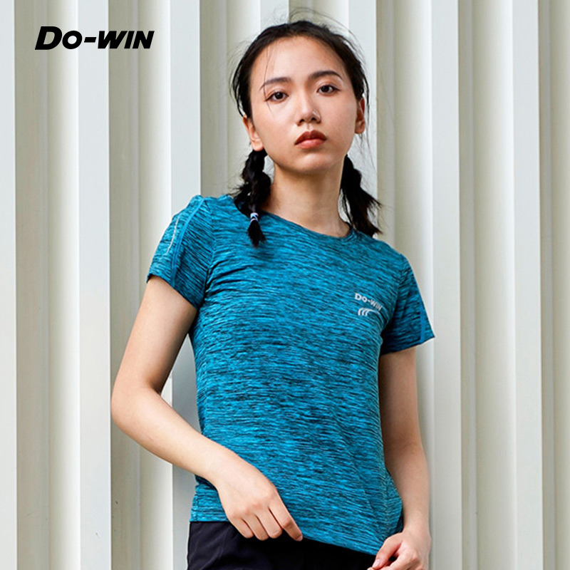 多威dowin运动T恤女圆领衫女士健身跑步短袖透气运动服366609