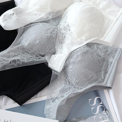 TG-TG02S157夏季蕾丝性感真丝文胸 无钢圈薄款桑蚕丝美背内衣 商品图1