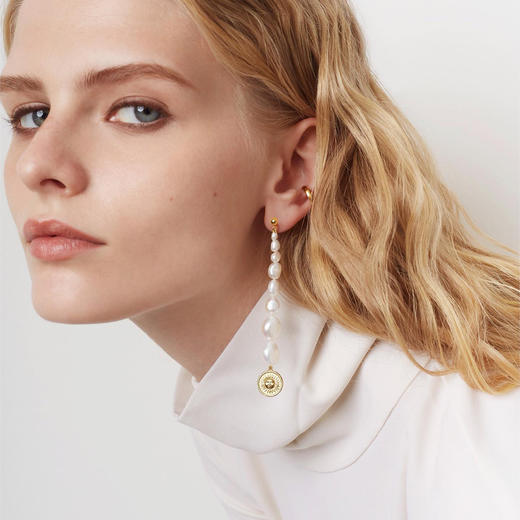 订购7周到｜Barbóra-Sunlight-太阳金币 珍珠 耳环［希腊设计师] 商品图3