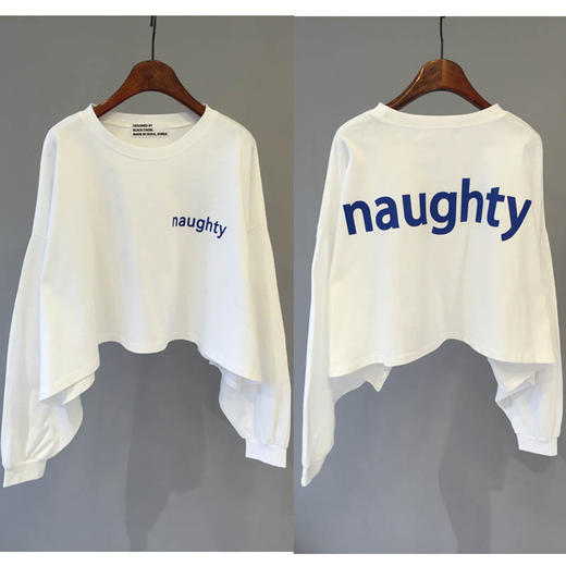 卫衣女春秋薄款2020新款韩版ins潮时尚字母宽松显瘦短款外套上衣 商品图0