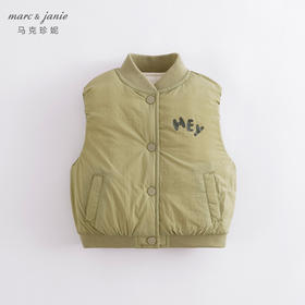 【两面穿】马克珍妮春装 男女童简约薄棉马甲儿童背心 221738