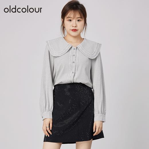 oldcolour2021秋商场同款别致小众甜美娃娃领衬衫女通勤N32013255 商品图0