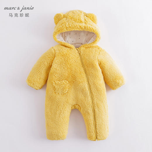 马克珍妮秋冬装新款 男女宝宝双面舒棉绒连体衣221213 商品图0