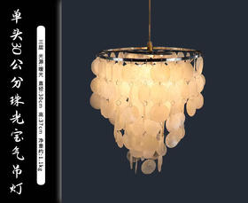 单头珠光宝气贝壳吊灯（运费自理）