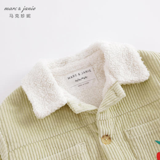 马克珍妮秋冬装新款 女童泡泡灯芯绒加绒翻领外套221586 商品图3