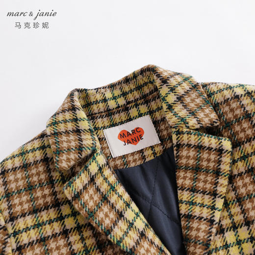 marcjanie马克珍妮秋装新款 女童绿色格纹西装外套221577 商品图4