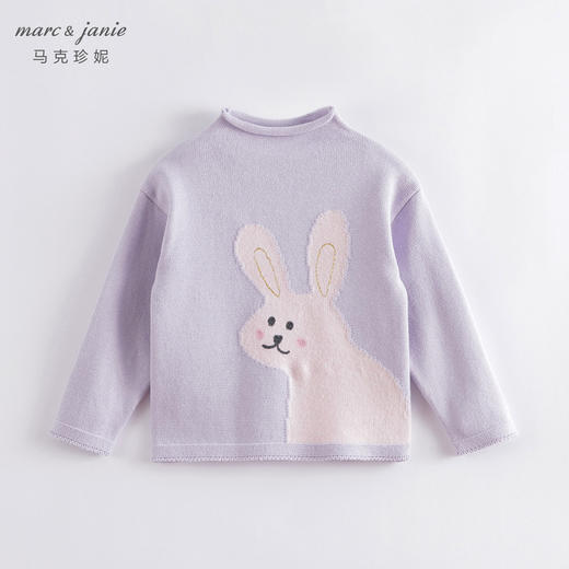 马克珍妮秋冬装 女童提花套头毛衣 儿童针织衫221381 商品图2