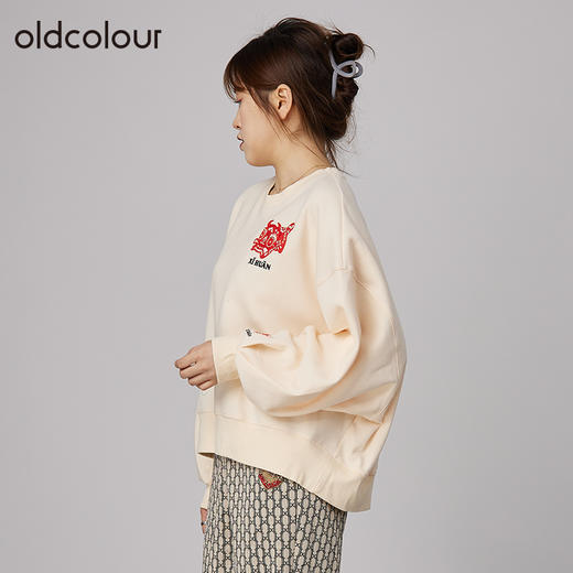 oldcolour2021秋商场同款休闲落肩复古气质独特T恤女N32023219 商品图1