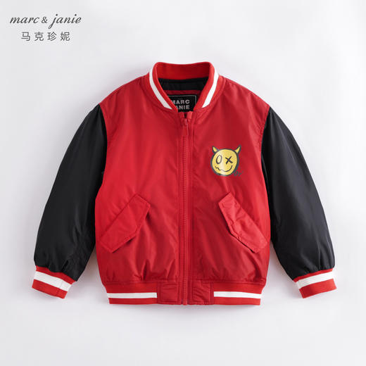 马克珍妮秋冬装新款 男童撞色拼接棒球服 儿童棉衣外套221710 商品图1