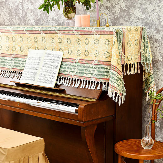 敦煌月影高端钢琴罩防尘法式琴凳罩 商品图1