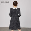 oldcolour2021秋季商场同款休闲简约波点印花连衣裙N31103501 商品缩略图3