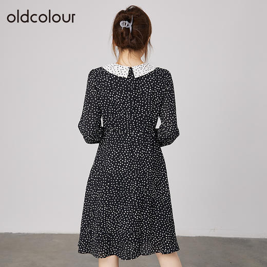 oldcolour2021秋季商场同款休闲简约波点印花连衣裙N31103501 商品图3