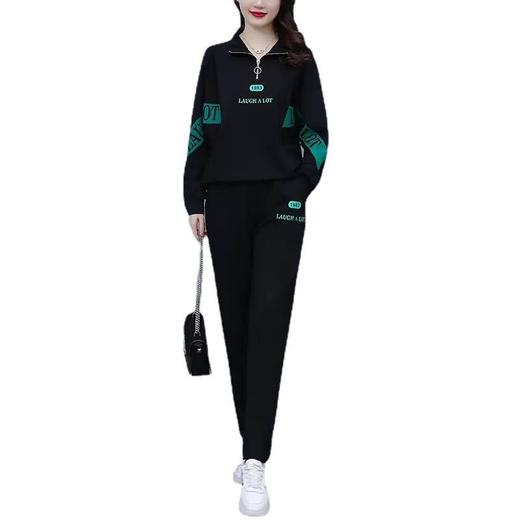秋款大码女装休闲运动服套装洋气减龄春秋特别设计卫衣时尚两件套 ZQ1278-229 商品图4