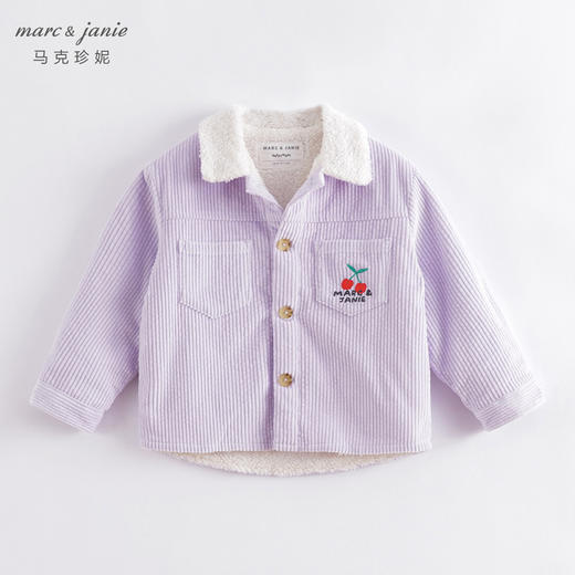 马克珍妮秋冬装新款 女童泡泡灯芯绒加绒翻领外套221586 商品图1