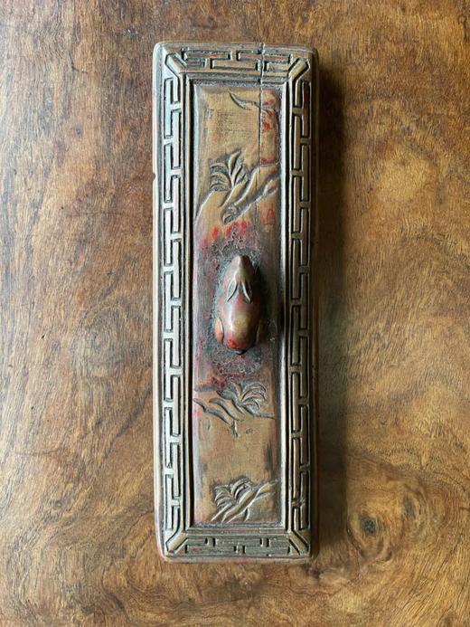 楠木雕饼模玉兔钮印板，顺丰包邮 商品图2