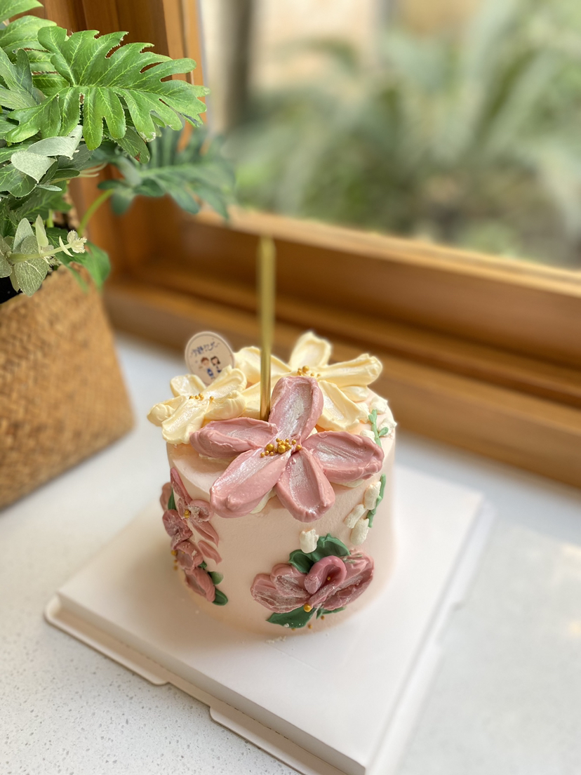 四寸小清新花奶油蛋糕 下单前请仔细阅读商品详情