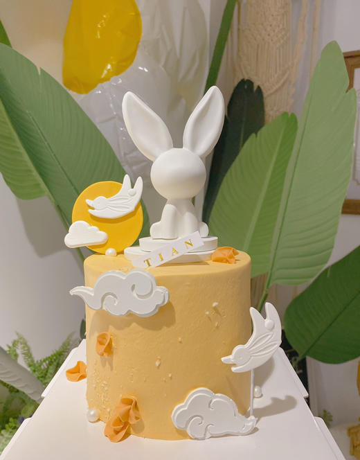 玉兔蛋糕，动物奶油蛋糕，巧克力玉兔、全部装饰可食用 商品图1