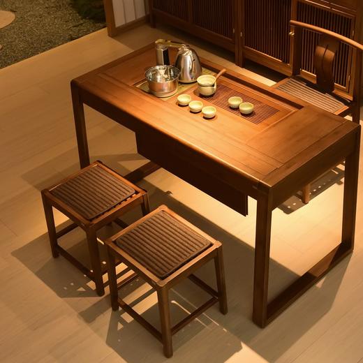 祥福  新安椅新中式竹制办公室茶桌椅家用简约餐椅阳台靠背椅子 商品图1