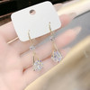 JU-A6715新款潮设计感个性闪锆石水滴耳环气质百搭长款耳饰耳钩 商品缩略图3
