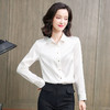 ASE-L6631竖条纹真丝缎面衬衫女士长袖2021秋装新款宽松立领重磅桑蚕丝上衣 商品缩略图2