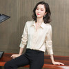 ASE-L6628重磅真丝衬衫女秋季新款V领百搭港风设计感小众桑蚕丝衬衣女 商品缩略图6