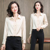 ASE-L6628重磅真丝衬衫女秋季新款V领百搭港风设计感小众桑蚕丝衬衣女 商品缩略图2