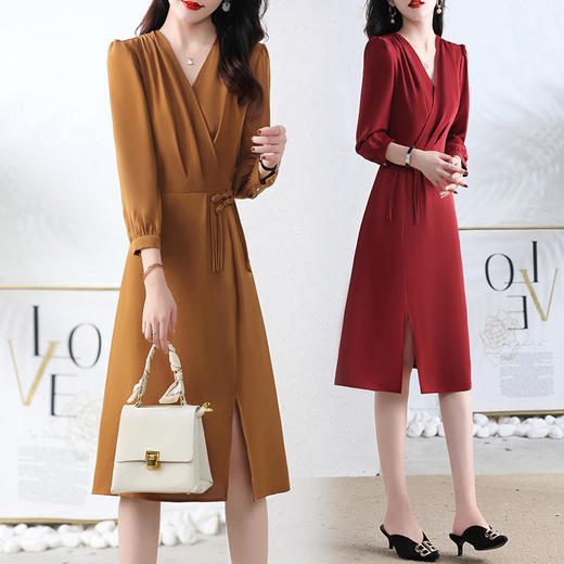 秋季新款，洋气显瘦减龄连气质宴会修身时尚连衣裙HR-ZRX6012 商品图3