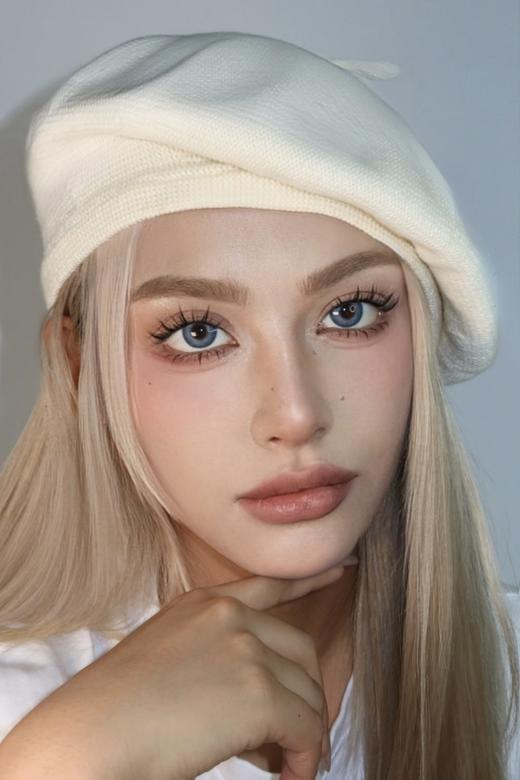 pfgirlcon 年抛美瞳 海滩蓝 直径14.5mm着色13.8mm 商品图4