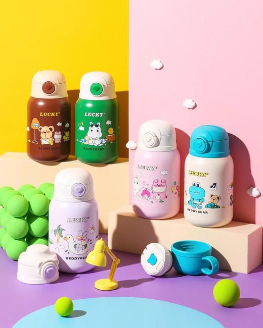 【品牌直发】杯具熊小确幸系列糯米儿童杯530ml/立体动物园系列糯米儿童保温杯  户外运动系列 商品图2