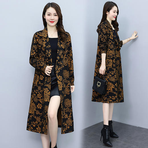 新款时尚，大码洋气韩版中长款大衣风衣HR-YYG82746 商品图1