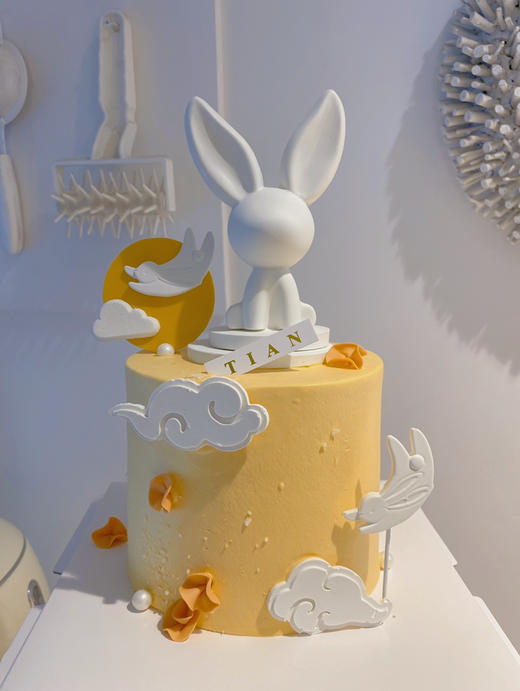 玉兔蛋糕，动物奶油蛋糕，巧克力玉兔、全部装饰可食用 商品图2