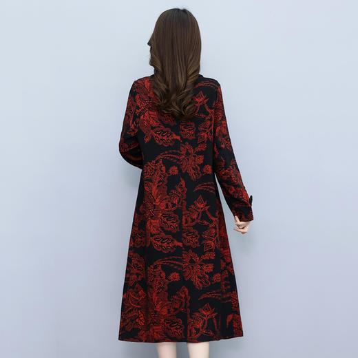 2022春秋新款风衣女中长款过膝中年流行高端气质时尚休闲外套 HR-YYG82747 商品图5