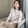 ASE-L6616重磅真丝衬衫女桑蚕丝早秋薄款上衣宽松时尚洋气印花长袖衬衣 商品缩略图2