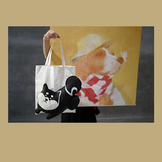 杜邦纸托特包-十点睡觉《艺术家的狗》 商品图3