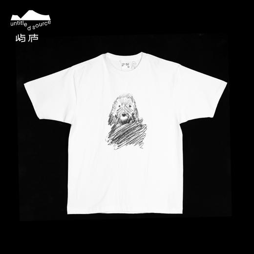 白色印刷T恤-十点睡觉《艺术家的狗》 商品图0