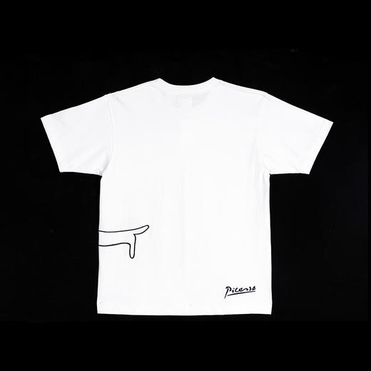 白色刺绣T恤-十点睡觉《艺术家的狗》 商品图1