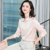 ASE-L6631竖条纹真丝缎面衬衫女士长袖2021秋装新款宽松立领重磅桑蚕丝上衣 商品缩略图3