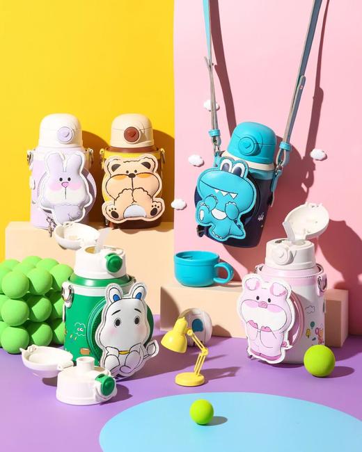 【品牌直发】杯具熊小确幸系列糯米儿童杯530ml/立体动物园系列糯米儿童保温杯  户外运动系列 商品图0