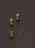 狮狮如意|神兽香盒绿珠子耳环 商品缩略图3