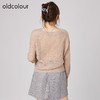 oldcolour2021秋商场同款气质甜美宽松简约针织衫女N32052234 商品缩略图3