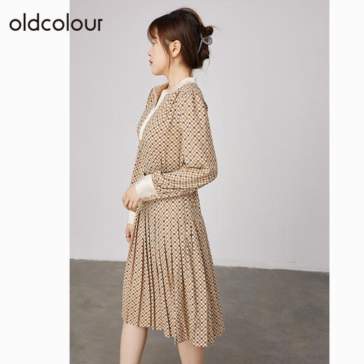 oldcolour2021秋商场同款法式气质长袖收腰连衣裙N32103247 商品图2