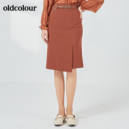 oldcolour2021秋季商场同款时尚百搭半身裙中裙N32062225 商品图1