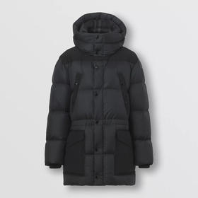 BURBERRY 巴宝莉 男士徽标贴花尼龙连帽羽绒服 炭灰色 8043846 A2232