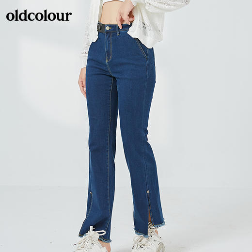 oldcolour2021秋季商场同款时尚潮流水洗牛仔裤女N32113204 商品图3