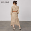 oldcolour2021秋商场同款的收腰显瘦气质不规则连衣裙N32103224 商品缩略图3