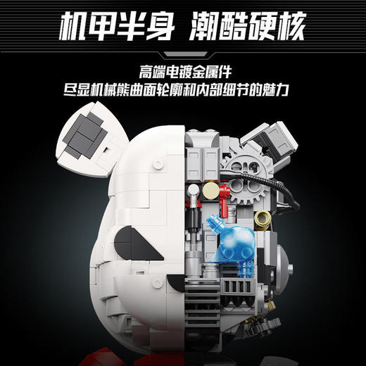 【万高】兼容乐高暴力熊机械熊透视高达机甲拼装积木摆件成人高难度玩具男 商品图1