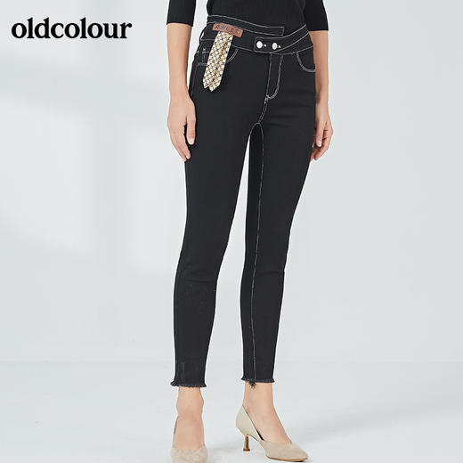 oldcolour2021秋季商场同款时尚显瘦水洗牛仔裤女N32113201 商品图0