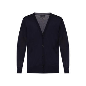 EMPORIO ARMANI 阿玛尼 男士羊毛长袖针织开衫 藏蓝色 8N1E21 1M67Z 0922