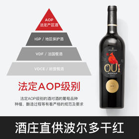 法国 卡伯纳小红鸟波尔多干红葡萄酒AOC/AOP级750ml*2双支礼盒装